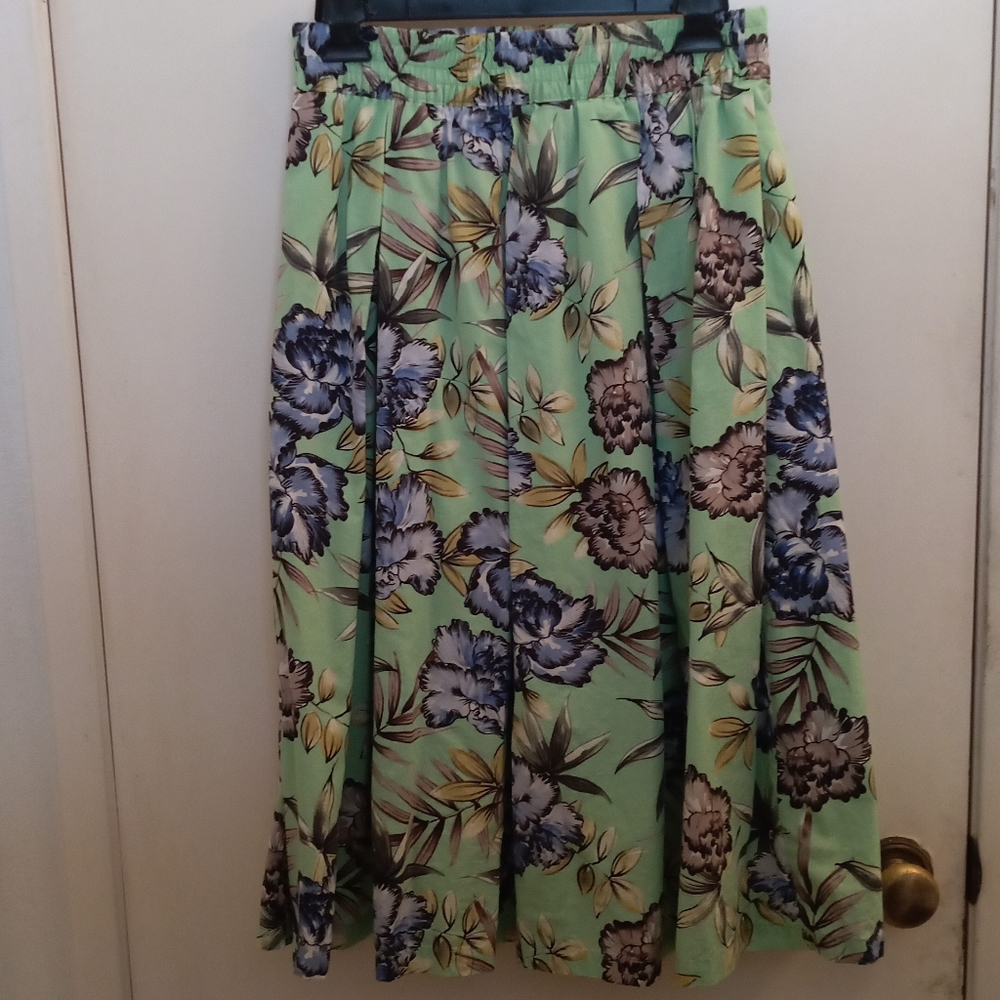 Philosophy Mint Floral Print Skirt